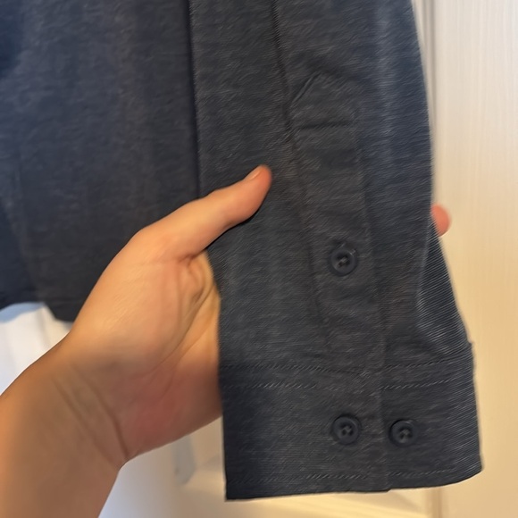 01. Algo men’s blue long sleeve button down shirt size large - Picture 5 of 8